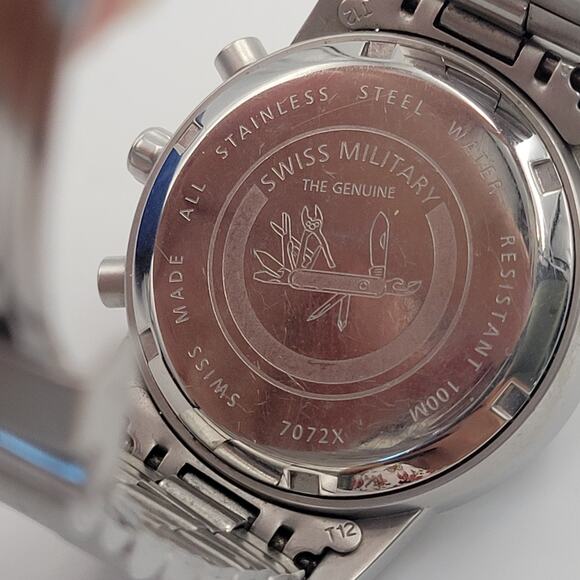 WENGER Swiss Army Men COMMANDO CHRONOGRAPH Black Sunburst Watch Military - Picture 12 of 16